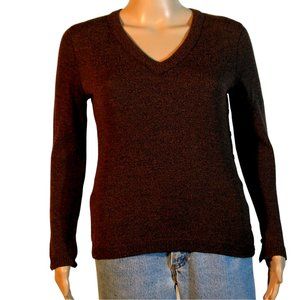 The Knit Group by E. Eysen Brown  V Neck Size 10 Sweater